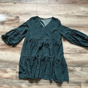 Dark Green Polka Dot Dress